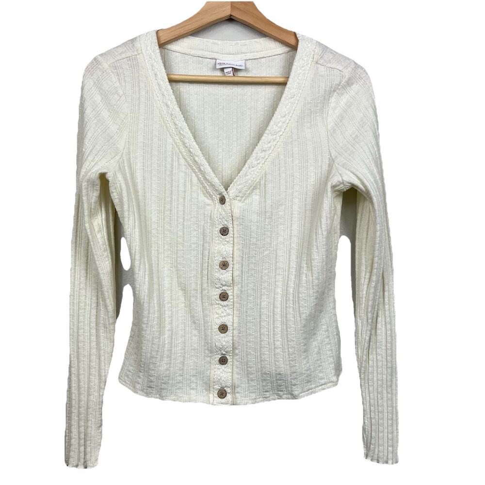 Shyanne Women’s‎ Button Down Long Sleeve Shirt Large Cream Country Bella Swan